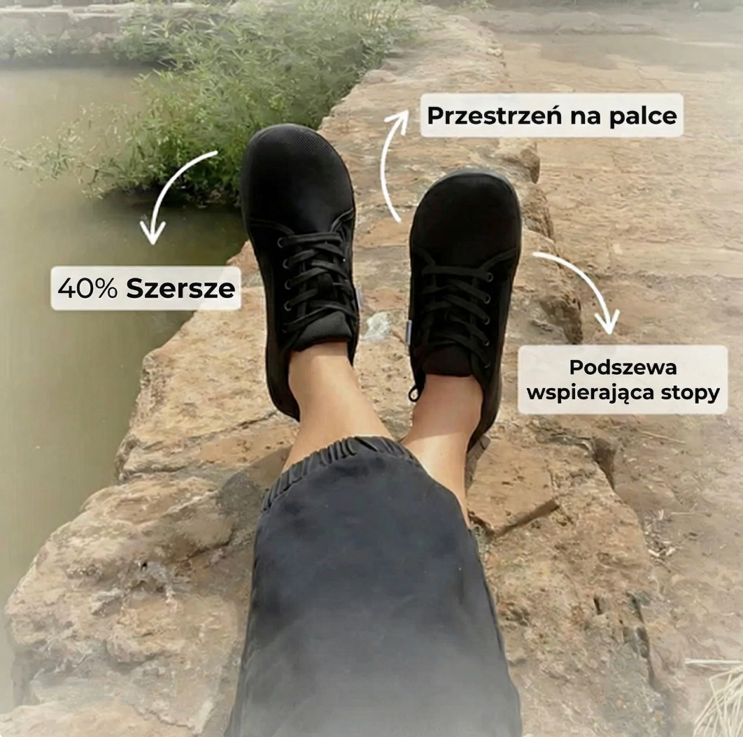 Rootstep Relief | Szerokie buty barefoot polecane dla zmęczonych stóp Rootstep PL