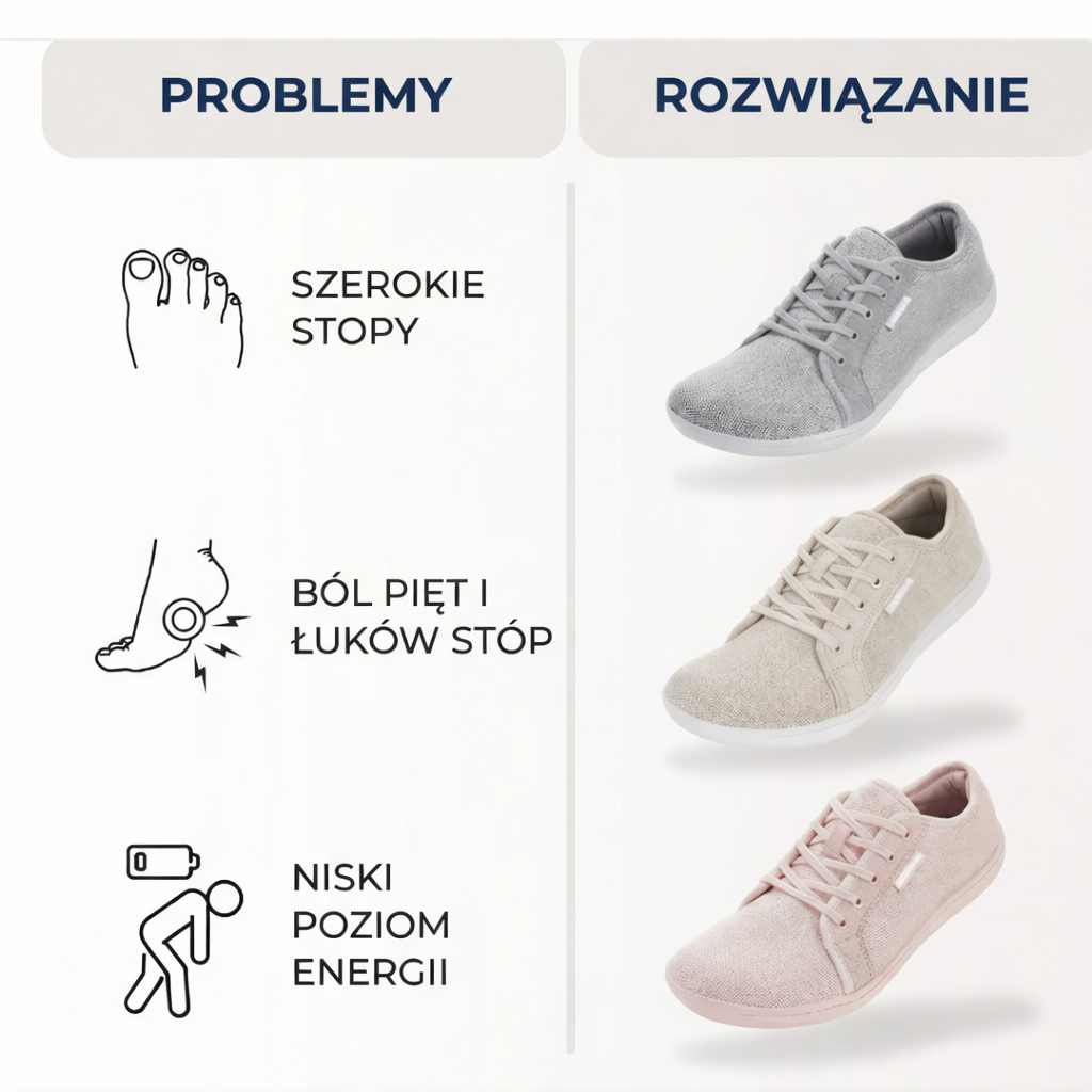 Rootstep Relief | Szerokie buty barefoot polecane dla zmęczonych stóp Rootstep PL
